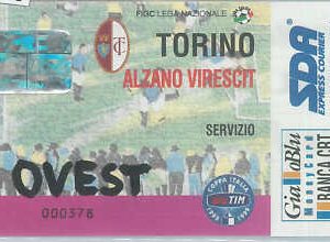 C0271 - Vecchio  BIGLIETTO PARTITA CALCIO - 1998 / 99 : TORINO - ALZANO VIRESCIT