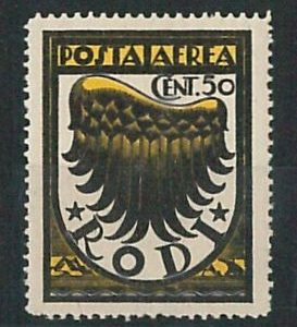 66189 - ITALIA colonie - EGEO RODI  Sass # 30caa VARIETA' - Non linguellato