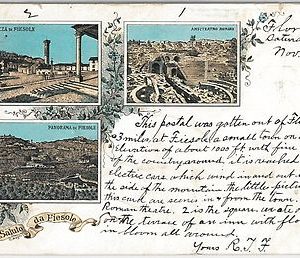 49724 - CARTOLINA d'Epoca - FIRENZE   - FIESOLE:  SALUTI tipo GRUSS AUS 1896