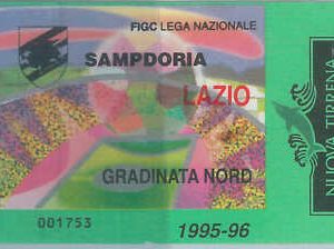 C0283 - Vecchio  BIGLIETTO PARTITA CALCIO - 1995 / 96 : SAMPDORIA - LAZIO