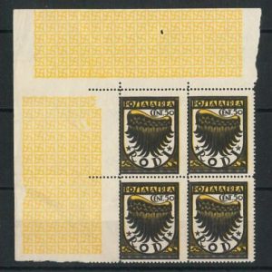 66191 - ITALIA colonie - EGEO RODI  Sass # 30 QUARTINA angolo -  Non linguellati