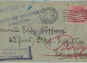 67194 - REGNO - STORIA POSTALE:  Sass 102  ISOLATO su  BUSTA 1917  CROCE ROSSA