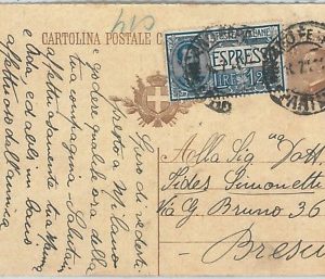 71804 - ITALIA REGNO  storia postale - INTERO POSTALE  C68 spedito ESPRESSO