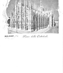 ab0985 - CARTOLINA D'EPOCA - MILANO Città : Fianco della Cattedrale