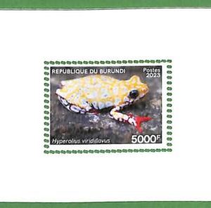 B1215 - BURUNDI - ERROR MISPERF Stamp Sheet - 2023 - Animals, FROG