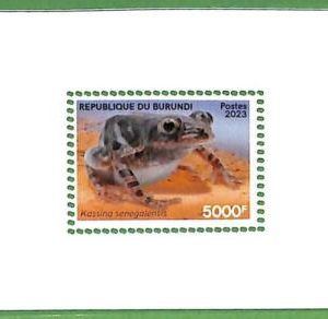 B1216 - BURUNDI - ERROR MISPERF Stamp Sheet - 2023 - Animals, FROG