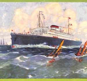 af7772  - ITALY -VINTAGE POSTCARD Ansichtskarten - SHIP "Saturnia" - "Vulcania"