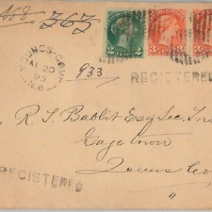 54345 -  CANADA - POSTAL HISTORY: REGISTERED COVER from Youngs Cove, Nova Scotia