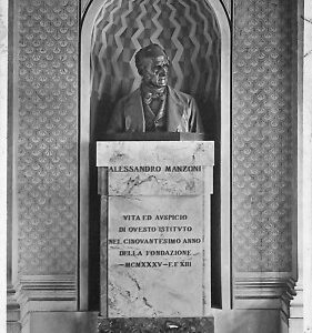ab1007 - CARTOLINA D'EPOCA - MILANO Città : Monumento ad Alessandro Manzoni
