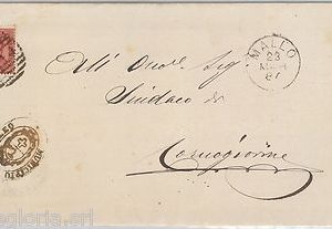 55435 - ITALIA REGNO - STORIA POSTALE :  BUSTA con annullo numerale 1314  Mallò