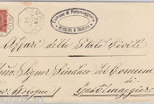 55440 - ITALIA REGNO - STORIA POSTALE :  BUSTA con annullo di GAMBULAGA 1894