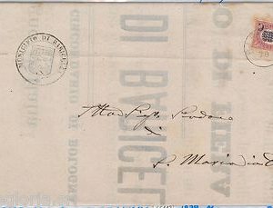 55442 - ITALIA REGNO - STORIA POSTALE :  MANIFESTO da BARICELLI  Bologna 1879