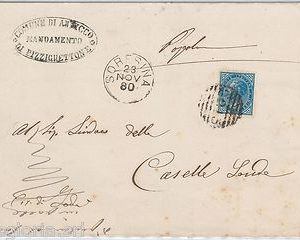 55445 - ITALIA REGNO - STORIA POSTALE: BUSTA con annullo numerale 2215 SORRESINA