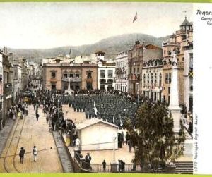 0732 - SPAIN - VINTAGE POSTCARD - Tenerife - Plaza Constitution