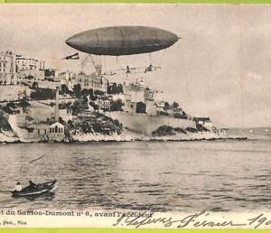 11125 - MONACO - VINTAGE POSTCARD  - Santos-Dumont ZEPPELIN