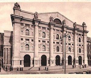 ab1013 - CARTOLINA D'EPOCA - MILANO Città : Palazzo della Borsa