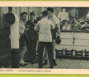 af7789 - ITALY - VINTAGE POSTCARD - Ship "Conte Verde"  BOXING Erminio Spalla !!