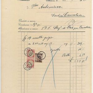 65231 - ITALIA REGNO - STORIA POSTALE: MICHETTI uso FISCALE su FATTURA 1930
