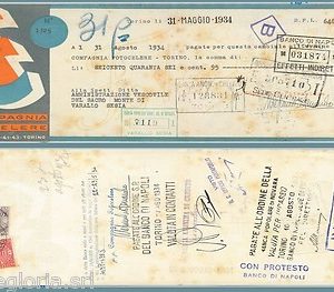 65235 - ITALIA REGNO - STORIA POSTALE :  MARCA DA BOLLO su CAMBIALE 1934 Banking
