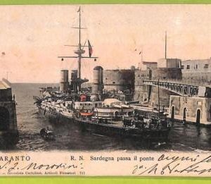 af7660 - VINTAGE POSTCARD - 1900's - SHIP  "Sardegna" NAVI - Taranto