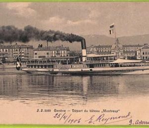 af7658 - VINTAGE POSTCARD Ansichtskarten - 1906 - "Montreux"  GENEVE