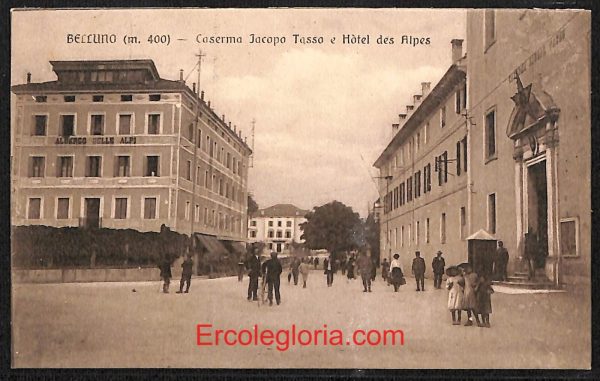ae1016 - CARTOLINA  D'EPOCA - Belluno Citta - Hotel des Aipes