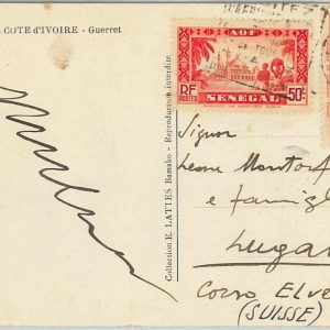 59356 -  SENEGAL - POSTAL HISTORY:  POSTCARD  to SWITZERLAND - 1930'S