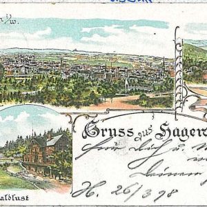 27952 -  Ansichtskarten VINTAGE POSTCARD: GERMANY Deutschland - Hagen 1898 Gruss