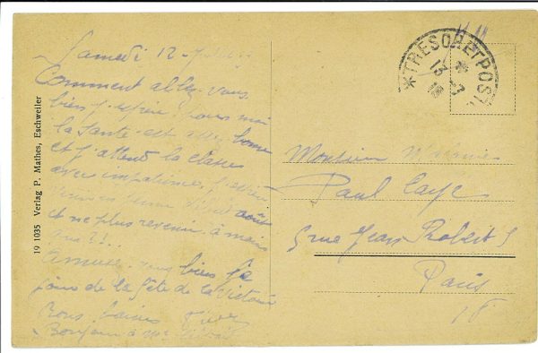 33326 -  Ansichtskarten VINTAGE POSTCARD: GERMANY Deutschland -  Eschweiler 1918 - immagine 2