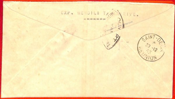 aa4648 - POSTAL HISTORY - First Flight COVER:  MADAGASCAR to REUNION 1943 Mu 122 - immagine 2