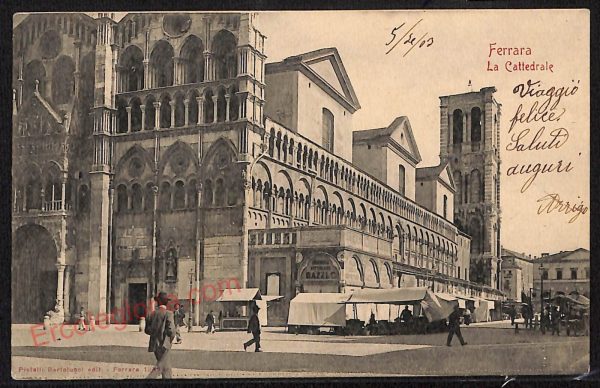 ae5997 - CARTOLINA D'EPOCA - Ferrara Città - La Cattedrale  1903