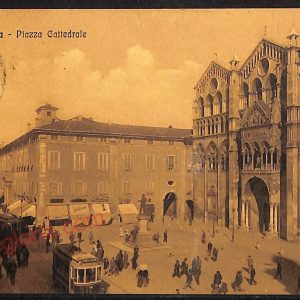 ae6016 - CARTOLINA D'EPOCA - Ferrara Città - Piazza Cattedrale