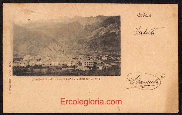 ae1107 - CARTOLINA  D'EPOCA - Belluno Provincia - Cadore   1901