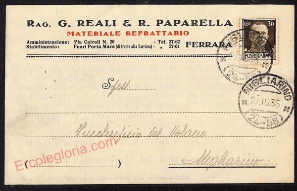 ae6036 - CARTOLINA D'EPOCA - Ferrara Città - G. Reali R. Paparella