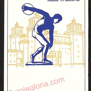 ae6042 - CARTOLINA D'EPOCA - Ferrara Città - Mostra del Francobollo Sportivo