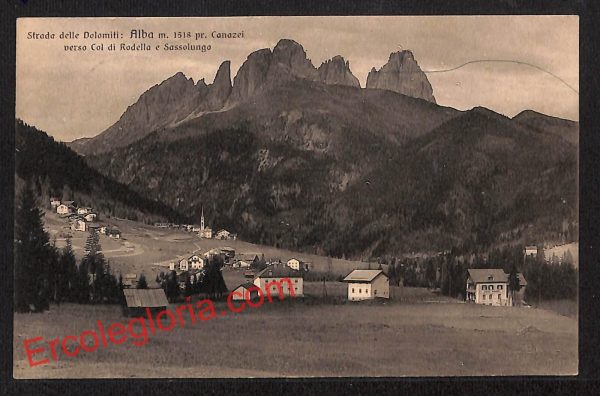 ai9621 - CARTOLINA D'EPOCA - Trento Provincia - Canazei