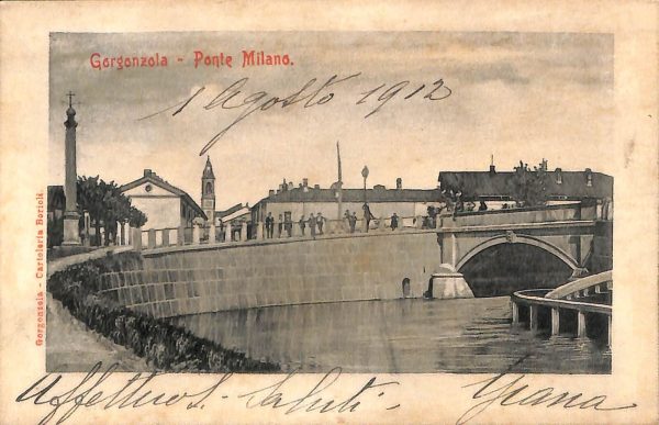 ac4160 - CARTOLINA D'EPOCA - Milano Provincia -  GORGONZOLA  1912.