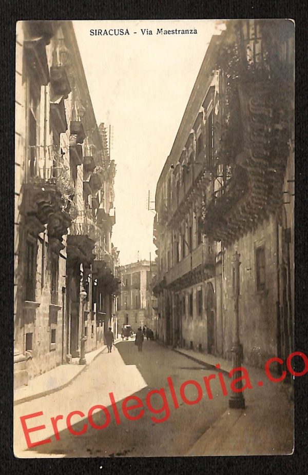 ai6550 - CARTOLINA D' EPOCA - Siragusa Città - Via Maestranza