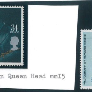 P3301 C - GREAT BRITAIN , VARIETIES, SG 1302 QUEENS HEAD SHIFTED