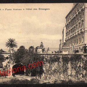 ai6578 - CARTOLINA D' EPOCA - Siragusa Città -Hotel des  Etrangers