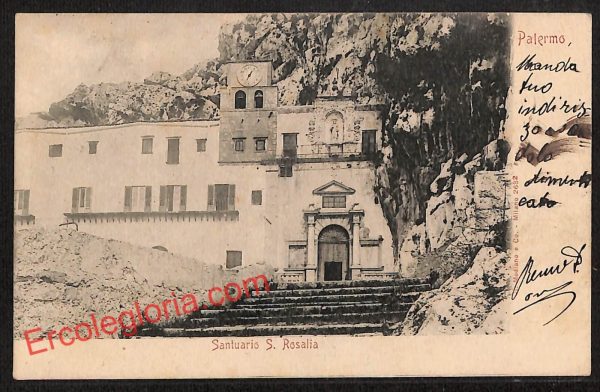 ah4655 - CARTOLINA D'EPOCA - Palermo Città - Santuario San Rosalia