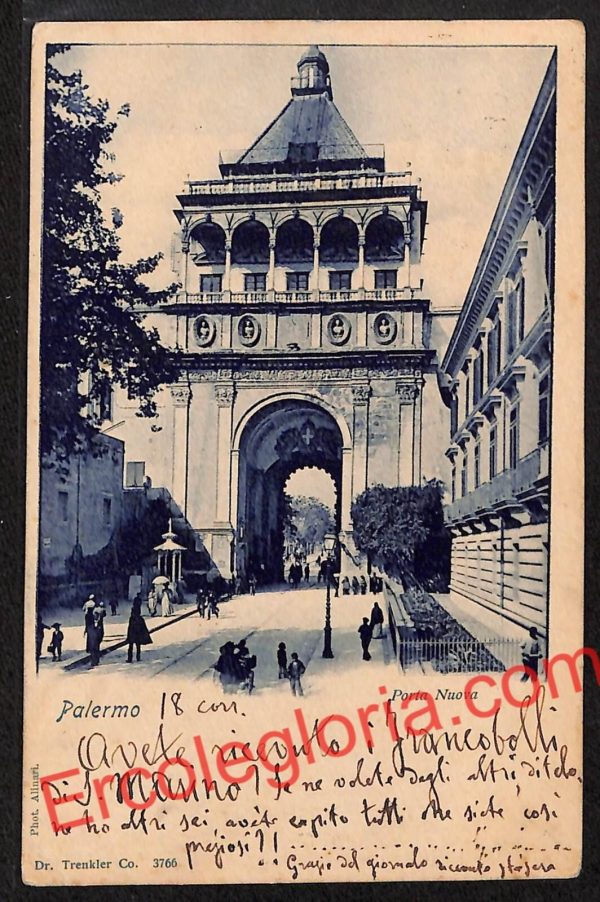 ah4659 - CARTOLINA D'EPOCA - Palermo Città - Porta Nuova