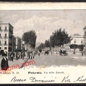 ah4661 - CARTOLINA D'EPOCA - Palermo Città - Via della Libertà