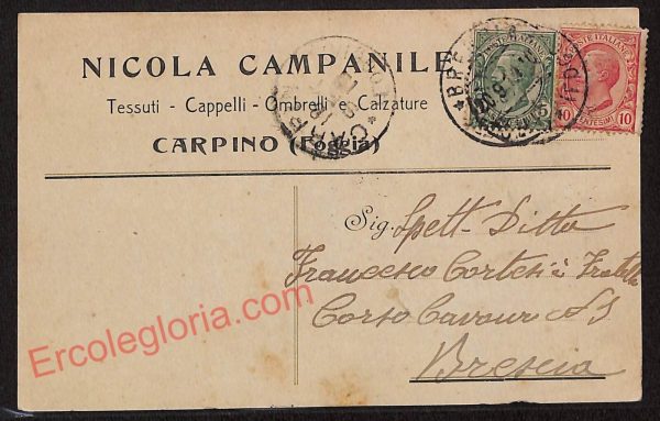 ag0225 - CARTOLINA D'EPOCA - Foggia Provincia - Carpino