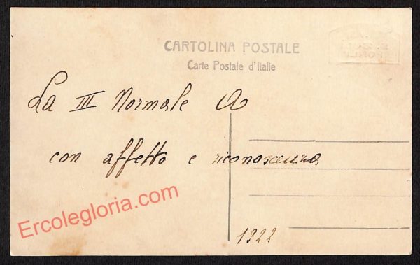ag0398 - CARTOLINA D'EPOCA - Forlì Città - Scuola di Forlì  1922 - immagine 2
