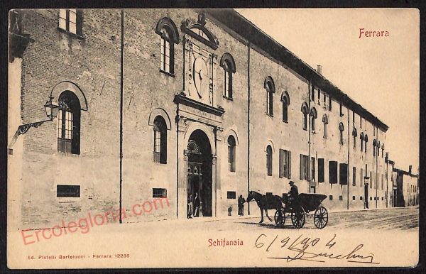 ae6010 - CARTOLINA D'EPOCA - Ferrara Città - Palazzo Schifanoia  1904