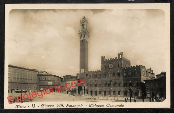ai5377 - CARTOLINA D'EPOCA - Siena Città - Piazza Vittorio Emanuele