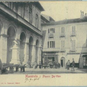 85677  - CARTOLINA d'Epoca: MACERATA città -  Piazza de Vico  1905