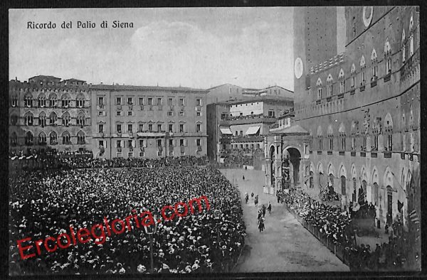 ai5378 - CARTOLINA D'EPOCA - Siena Città - Ricordo del Palio di Siena