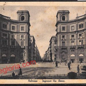 ah4673 - CARTOLINA D'EPOCA - Palermo Città - Ingresso Via Roma